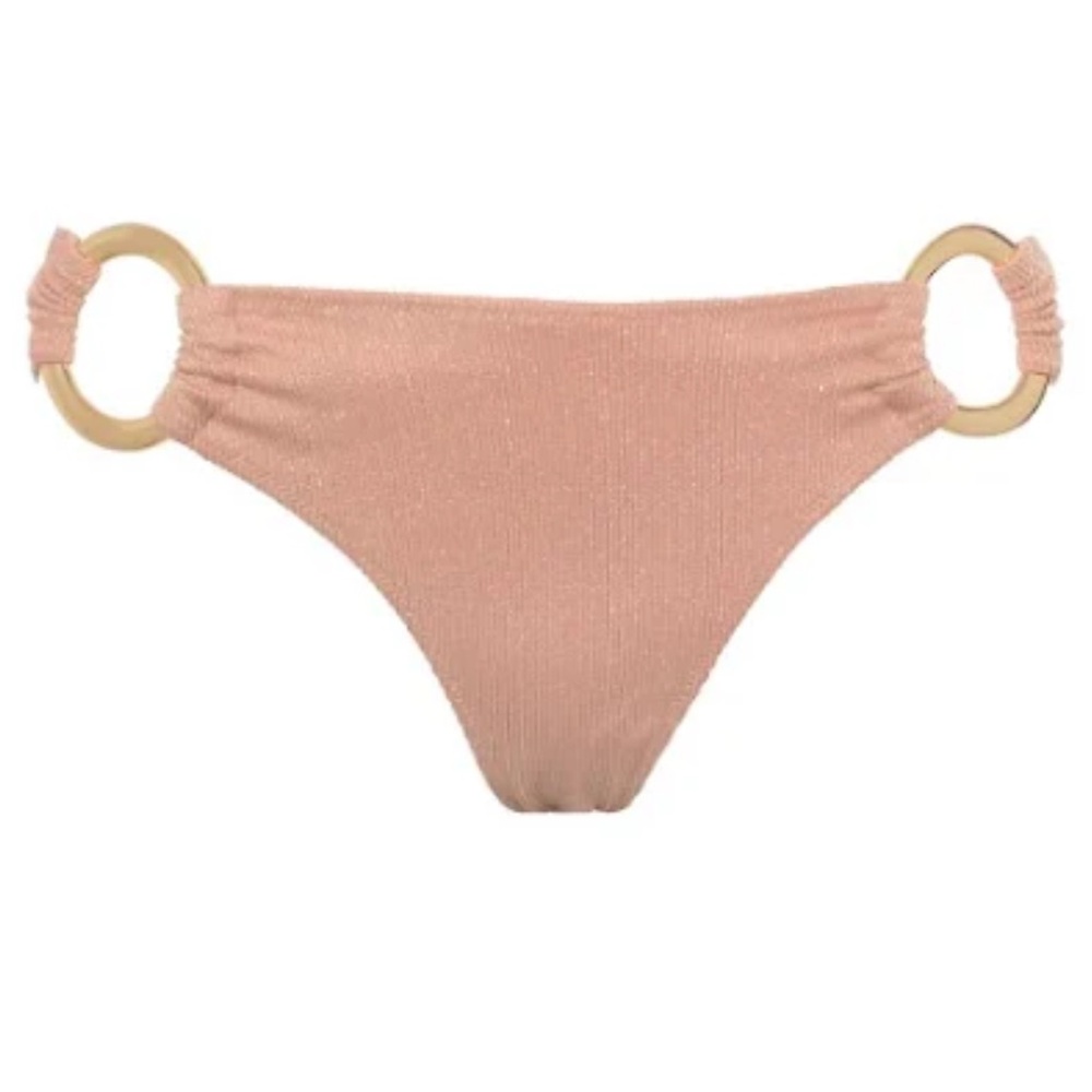 NEW ALEXANDRA MIRO TANGA BRIEF BLUSH METALLIC Bikini Swimsuit Bottoms